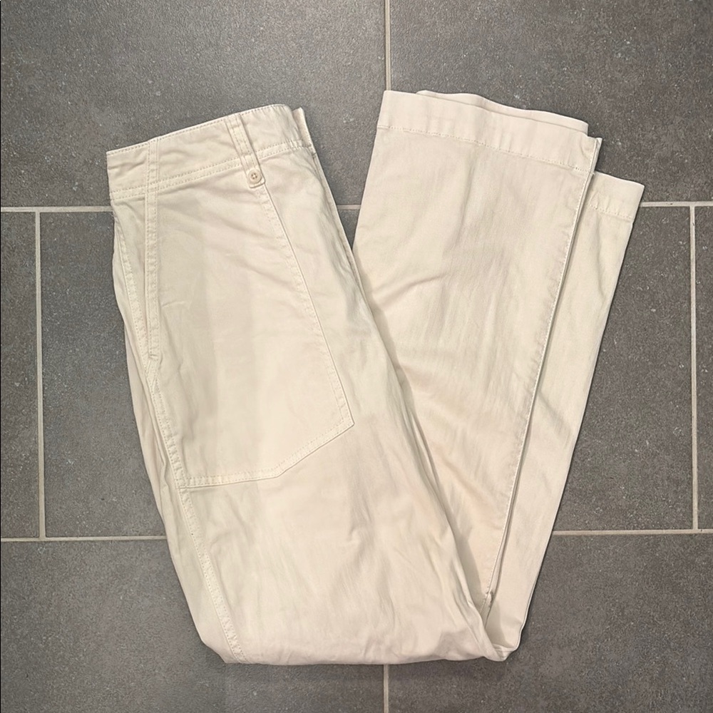 Cream Casual Pants
